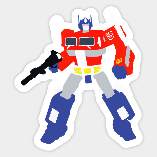 Minimalist Optimus Prime Sticker by Blitzitron25